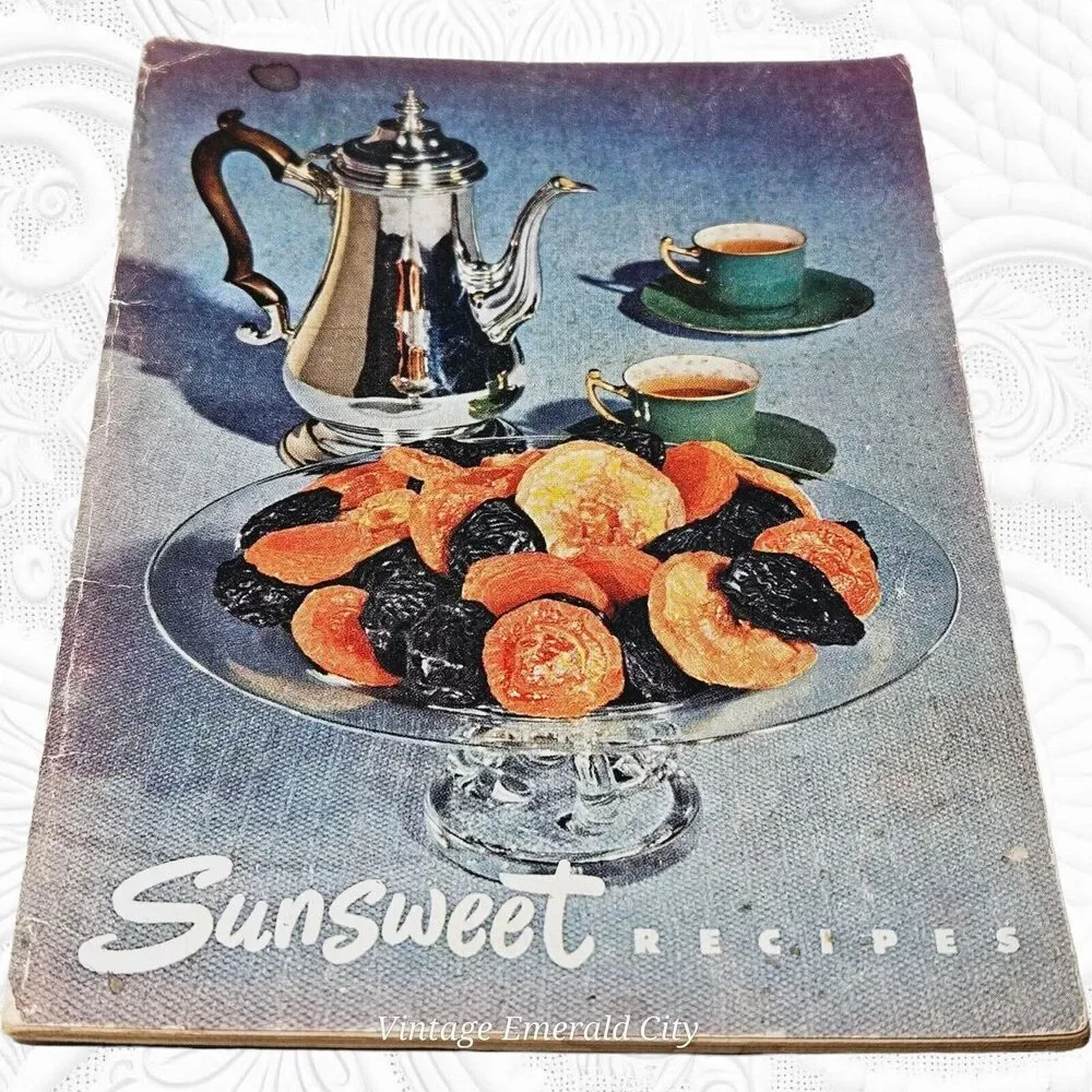 Vintage Sunsweet Recipe Cookbook 1950 Booklet Retro Recipes Health & Happiness
